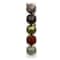 5 Pack 2.2" Gingerbread Forest Brown, Green & Gold Shatterproof Ball Ornaments by Ashland®